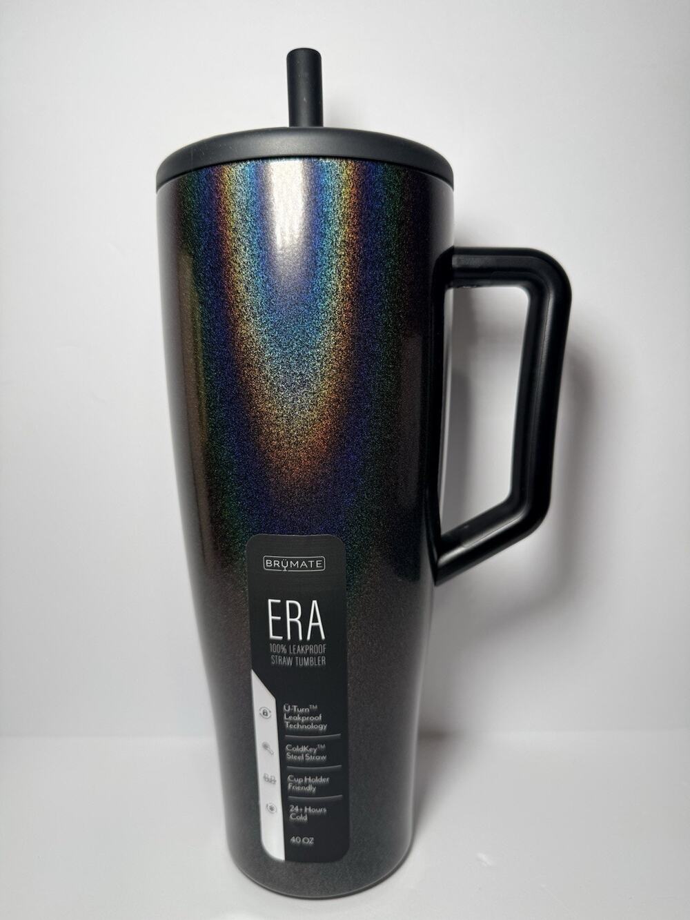BruMate Limited Edition GLITTER CHARCOAL 40oz OG Era Tumbler NWT NIB